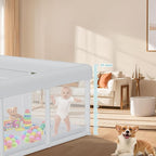 Hiaksedt Baby Playpen 74x50 Inch, Play Pens for Babies and Toddlers | Baby Fence Play Yards for Indoor & Outdoor with Breathable Mesh Anti-Fall Playpen (74"x50")