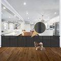 Reinforced 42" Tall Pet Gate 195" Extra Long Baby Gate Indoor/Outdoor/Black | Tall Retractable Dog Gate for Gagage/Deck/Patio, Space-Saving, Easy to Use, Safety Lock, Scratch-Resistant Mesh, Easy Install