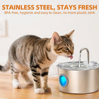 3.2L Cat Water Fountain Stainless Steel with 13 Filters Automatic Pet Water Fountain for Cats/Dogs Indoor Ultra Quiet Metal Cat Fountains for Drinking Kitty Watering Supplies for Animals