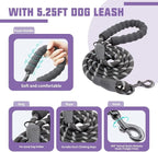 AUROTH Dog Harness and Leash Set, Soft Padded Service Dog Vest with 5.25FT Dog Leash, No Choke, Easy On Pet Vest, Adjustable Reflective No Pull Dog Harness for Large Dogs, Easy Walking and Training