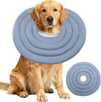 IDOMIK Dog Recovery Collar, Waterproof Soft Dog Cone After Surgery | Comfy Protective Elizabethan Collar Alternative for Dogs Cats, Adjustable Pet Neck Donut Cone Anti-Licking Wounds,Blue,3XL