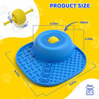 Slow Feeder Dog Bowls, Lick Mat & Interactive Rolling Ball, Dishwasher Safe | 2-in-1 Enrichment Lick Bowl, Anti-Slip Suction Base, Fits Liquid & Thick Treats, 150ml for Small Medium Large Dogs & Cats