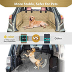 F-color SUV Cargo Liner for Dogs - Trunk Cover with Bumper Flap Protector | Waterproof Pet Cargo Cover with Side Flaps, Non-Slip Trunk Mat, Rear Dog Car Seat Cover Prevents Scratches Pet Hair Mud Dirt