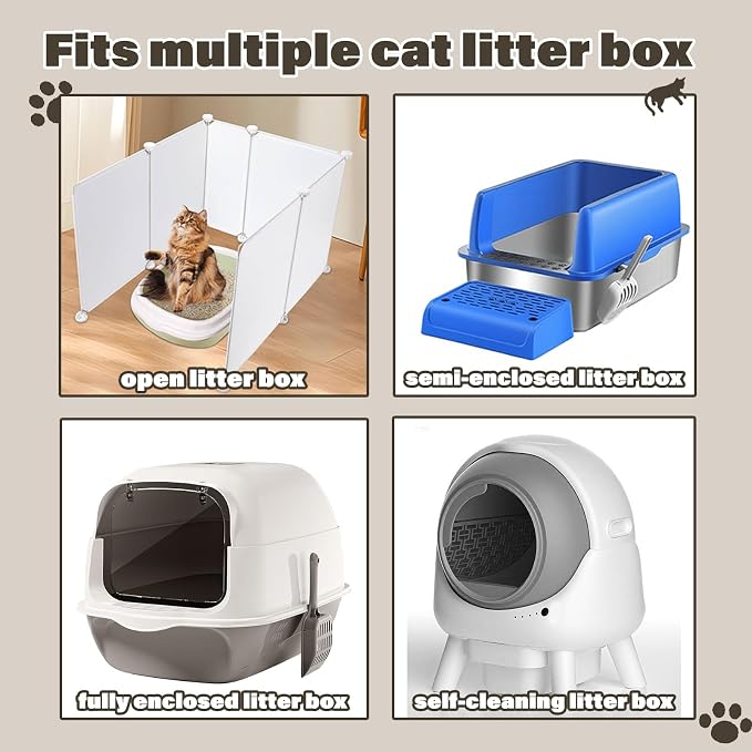 Cat Ramp for Litter Box, Anti-Tracking Litter Trapper, Dark Gray | Litter Box Step for Kittens & Senior Cats, 0.2-in Filter Holes, Non-Slip Base, Easy-Rinse ABS, Fits Most Litter Boxes