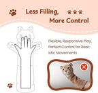 Cat Wrestling Glove, 22 inch Cat Puppet Wrestler with 3 Catnip Pouches & 3 Layer Resistant Protection, Interactive Cat Toy with Removable Bell for Boredom Relief & Mental Stimulation, Raccoon