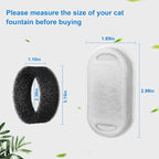 Cat Water Fountain Filters, 8 Pack Cat Fountain Filter Replacement with 8 Sponges for 3.2L/108oz Pet Water Fountain Stainless Steel