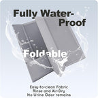 HQ4US 4LEGS Dog Litter Box Indoor High Walls, Puppy Pee Pad Holder Foldable | Dog Potty Tray, Large Dog Toilet with Clips, No Assembly,Waterproof, Easy Clean, No Spill, Seamless, Portable for Travel