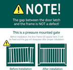 Babelio 36" Tall Baby Gate with Adjustable Cat Door, CatPrivilege I, 29-43" | Auto Close, Safety Gate for Stairs, Easy Walk Thru with Pet Door, Includes 4 Wall Cups and 3 Extension Pieces, Gray