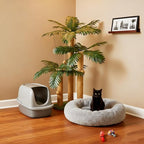 LEMONDA 31.5Inch Cat Scratching Post | Cat Scratcher Tree, Cat Scratching Posts,3 Scratching Poles,2 Interactive Dangling Balls, For Indoor Kitten & Adult Cats