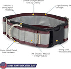 If It Barks - 1.5" Reflective Martingale Collar with Quick Snap Buckle for Dogs - Adjustable - Made in USA - Strong, Durable, and Comfy - Ideal for Training - Fits Most Breeds - Small, Burgundy