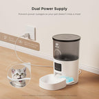 IMIPAW 5G WiFi Automatic Cat Feeder and Water Dispenser, Timed Dry Food Dispenser APP Remote Control, Programmable Portions, with Desiccant, Cat Fountains for Drinking with Filter, Small Pets (Combo)