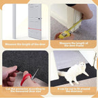 Carpet Protector for Pets Cat Carpet Protector for Doorway, Anti Scratch Under Door Cat Scratch Protector Mat, Felt Surface Easy to Cut Plastic Stopper (Grey, 3.6FT-Felt 1 Pack)