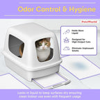 PetsWorld Universal Fit Cat Pad Refills for Litter Box, Fresh Scent, Odor Control, Pack of 50