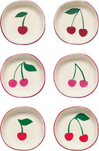 Jubilee Stoneware Pinch Bowls, Very Cherry