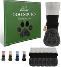 EXPAWLORER Non-Slip Dog Socks for Hardwood Floors to Prevent Licking, Dog Shoes for Hot Pavement Quick Walking, Dog Booties Boots & Paw Protectors with Grippers for Small Medium Large Senior Dogs XL