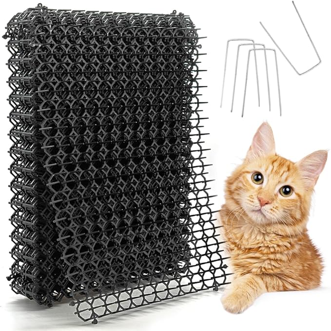 Scat Mat for Cats 16 x 13 Inch, Digging Deterrent for Dog, 8 Pack Cat Spike Deterrent Mats for Indoor/Outdoor, Pet Training Mat to Protect Furniture, Sofa, Plants & Garden