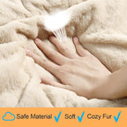 Dog Beds Crate Pad for Extra Large Dogs Ultra Soft Dog Crate Bed Washable & Anti-Slip Kennel Pad for Dogs Cozy Sleeping Mat,Cream 48inch