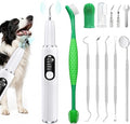 Dog Plaque Remover for Teeth, Pet Ultrasonic Tooth Cleaner Kit, 5 Adjustable Modes Dog Teeth Cleaning Kit with LED Light, Dental Tools, Tartar and Stain Remover for Dogs and Cats (White)