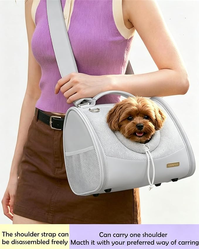 Small Dog Cat Chest Carrier Backpack,Adjustable Ventilated Front Facing Backpack Carrier for Small Dogs Cats Puppy,Airline Approved Lightweight Doggy Backpack for Travel Hiking Outdoor