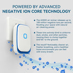 Plug In Air Ionizers for Home – 6 Pack Negative Ion Air Cleaner for Strong Dog Poof, Cat Litter Box Deodorizer, Air Purifier For Smoke, Kitchen Odor, Bathroom Closet Shoe Cabinet Office – White
