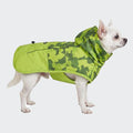 Spark Paws Dog Raincoat, Waterproof Windproof Rain Jacket, for Small Medium Large Extra Large Dogs, Reflective Breathable Full-Body Coverage Dry Suit - Camo Lime - M