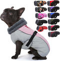 IECOii Extra Warm Dog Coat - Reflective, Adjustable Winter Jacket with Buckle & Fleece Turtleneck Dog Jackets for Small Dogs, Waterproof & Windproof Fleece Vest for Cold Weather, Pink, Small