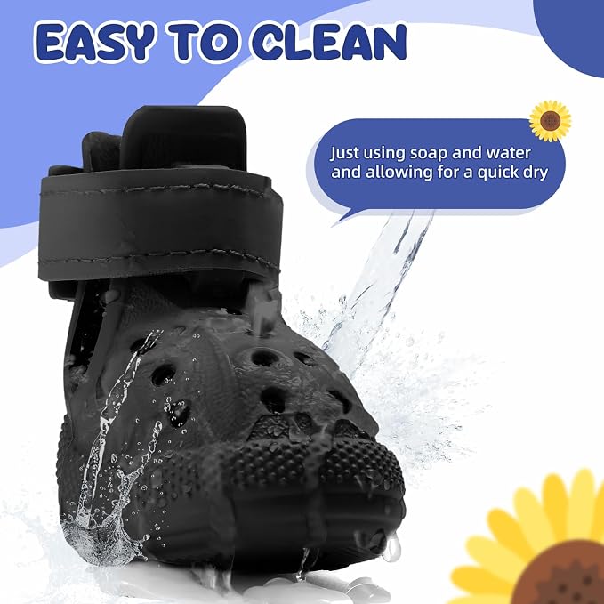 Nasjac Dog Shoes for Hot Pavement - Breathable Dog Sandals with Non Slip Soles & Reflective Straps, Easy ON & Off, Easy-Clean Summer Outdoor Pet Boots for Small Medium Large Dogs, B, 8