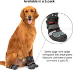 Kurgo Blaze Cross Dog Shoes, Chili Red/Black, Large, 2 Pack | All Season Paw Protectors, Lightweight & Breathable, Water-Resistant, Reflective Accents, No-Slip, Includes 2 Shoes