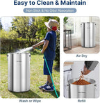Paw Libero 2PK 35 Lbs Stainless Steel Dog Food Storage Container with Airtight Lid & Ceramic Bone Handle, Large Metal Dog Food Bin for Dogs & Cats, Keep Fresh, Easy to Clean