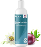 Pet MD Benzoyl Peroxide Shampoo for Dogs, Cats, and Horses - 12oz | Helps Relieve Itchy, Oily & Flaky Skin - Deep Cleansing & Deodorizing Formula - Passion Fruit Scent