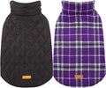 Kuoser Warm Dog Coat, Waterproof Dog Jacket for Extra Large Dogs,Purple 3XL | Adjustable Durable XXXL Doggie Winter Coat Reversible Puppy Cold Weather Apparel for Large Breed