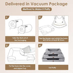 EHEYCIGA Orthopedic Dog Beds Large Sized Dog, Waterproof Washable Pet Bed | Non-Slip Bottom and Egg-Crate Memory Foam Dog Couch Bed with Washable Removable Cover, Grey