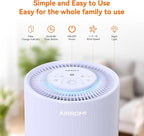 AIRROMI Air Purifier for Bedroom with A2001 Lavender Purple