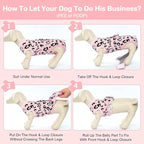 Kuoser Dog Recovery Suit After Surgery, Spay Neuter Surgical Suit for Dogs | Post Surgery Anti-Licking Dog Onesie Protects Wounds and Incisions, E-Collar & Cone Alternative Bodysuit for Female Male Dogs