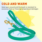 Viper Biothane K9 Working Dog Leash Waterproof Lead for Tracking Training Schutzhund Odor-Proof Long Line with Solid Brass Snap for Puppy Medium and Large Dogs, 20ft Teal