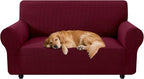 XINEAGE Stretch 2 Seater Slipcover, Non-Slip Pet Couch Cover,Wine Red | Washable Furniture Protector, Elastic Bottom, Dogs & Cats Friendly, Scratch-resistant, Fast Setup, High Elasticity