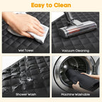 PETICON Large Dog Car Seat, Back Seat Extender for Dogs with Hard Bottom | Waterproof Medium Carseat for Dogs with 3 Mesh Windows, Pet Seat Cover for Cars, Trucks and SUVs