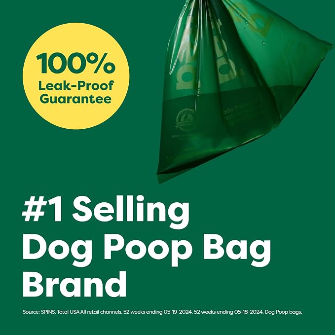 Earth Rated Dog Poop Bags on Refill Rolls, 270 Bags, Unscented | Guaranteed Leak Proof and Extra Thick Waste Bag Refill Rolls
