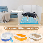 FHTONGE Large Cat Litter Box Enclosure Splash Guard to Protect Wall Floor | Cat Litter Pan Spill Proof Barrier, Universal Kitten Toilet Box Cover Hideaway Divider, Pee Shield Privacy Screen Surround