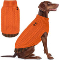 KYEESE Dog Sweater Turtleneck Thick Knit Pullover for Cold Weather | Stretchy Fit, Lightweight & Warm, Cozy Knit Comfort, Classic Plaid Design, Gentle on Sensitive Skin, Comfortable Daily Wear