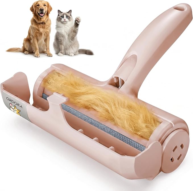 Pet Hair Remover Roller, Reusable Lint Roller for Dog and Cat Hair | Portable Pet Hair Roller with Large Fur Bin for Couches, Bedding, Car, Rugs & Furniture, No Refills or Batteries, Pet Homes