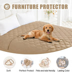 Smiry Waterproof Dog Bed Cover, Reversible Pet Blanket for Sofa Couch | Soft Washable Dog Blanket, Leakproof Couch Cover for Dogs Cats & Furniture Protection, 52x82, Camel/Camel