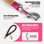 lynxking Long Dog Leash Reflective 15ft 30ft 50ft Check Cord Training Lead Padded Handle Heavy Duty Rope for Puppy Small Medium Large Dogs (Pink, 50ft x 3/8inch)
