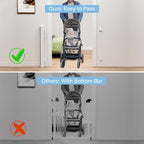 PRObebi Retractable Baby & Dog Gate - Extends to 54" Wide, 34" Tall - Stair, Doorway & Hallway Use