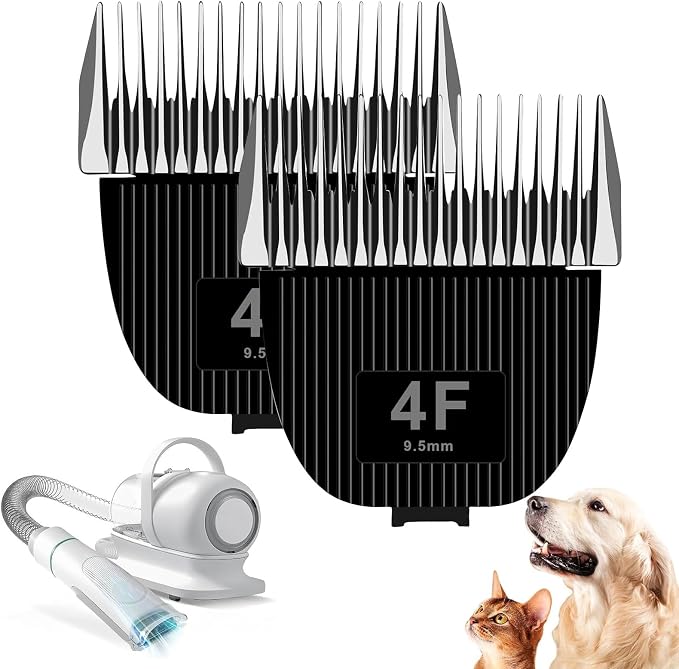 Replacement Blade for nebot P1 Pro Pet Grooming Kit & Vacuum,Size-4F | Cut Length 3/8"(9.5mm),Made of Ceramic Blade & Stainless Steel Blade,2 Pack
