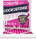 12x12x1 Air Filter (2-Pack) | Made in the USA | Color Changing | Remove Cat and Dog Odor | MERV 8 for Pet Hair Dander and Dust | 11.75"x11.75"x0.75" Exact Size