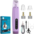 ATESON Dog Nail Grinder with LED Light, 6-Speed Quiet Electric Pet Nail Trimmers, Forward/Reverse, Powerful No-Stall Motor, 2000mAh Battery 8H Runtime, Dust Capture with Nail Clippers for Dogs & Cats