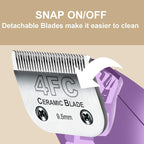 4FC Detachable Dog Blades Compatible with Andis/Oster A5 Grooming | Compatible with wahl km10 dog clipper,Cut Length 3/8"(9.5mm),Made of Ceramic Blade & Stainless Steel Blade,2 PACK