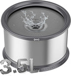 3.5L/118oz Dog Water Bowl, No Spill Stainless Steel Slow Water Bowl for Medium Large Dogs, Large Capacity Splash Proof Dog Slow Water Feeder with Anti-Slip Mat for Mess Drinkers