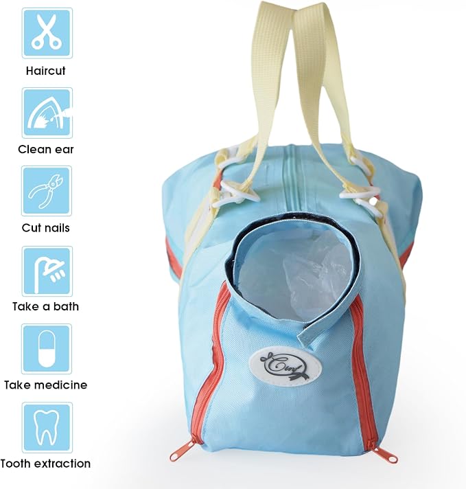 Cinf Cat Restraint Grooming Bag, Anti-Scratch Tool for Nail Trimming | Safe grooming restraint bag controls cat movement for bathing, nail trimming, injections and veterinary examinations